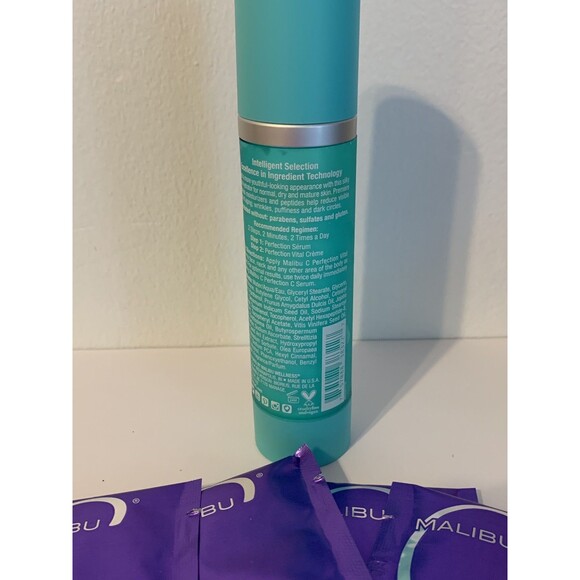 Malibu C Perfection Vital Creme 1.69Oz NEW + 4 Perfection Masque Facial Care - Picture 6 of 7